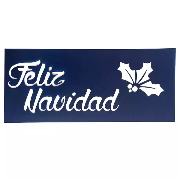 Stencil Feliz Navidad Hoja