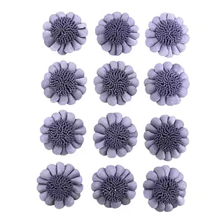 12 Flores Moradas Con Centro