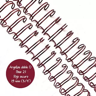 Argollas Para Cinch 3/4 Rojo Oscuro * 2 Pz