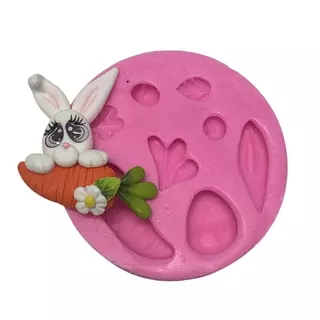 Molde Silicona Conejo Ojos Grandes