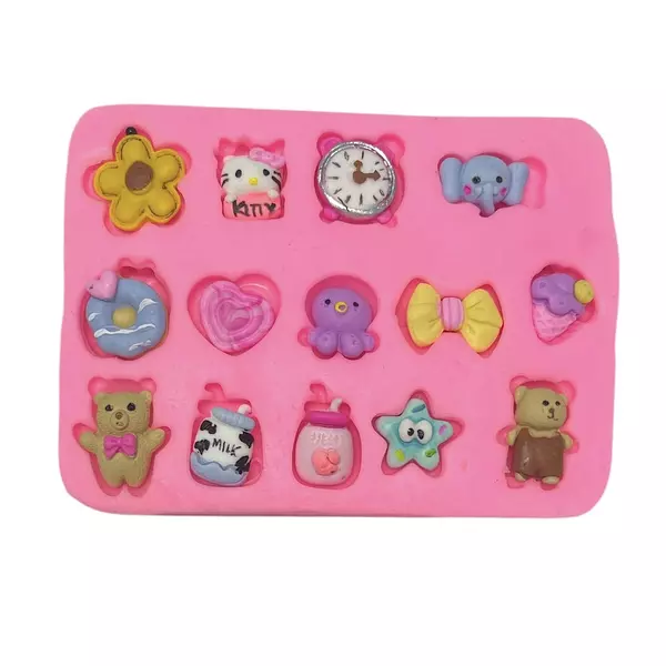 Molde Silicona Minis Kittys