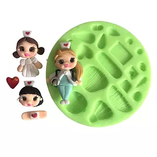 Molde Silicona Enfermeras