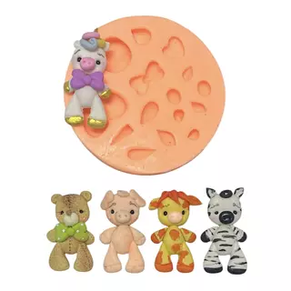 Molde Silicona Animalitos Parados