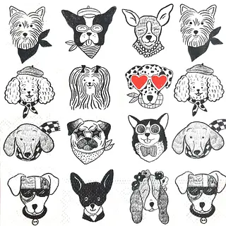 Servilleta Decorativa Cara Perritos