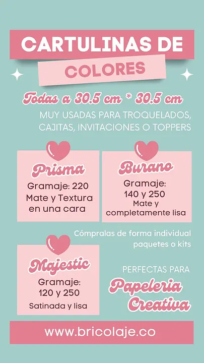 Cartulinas de colores