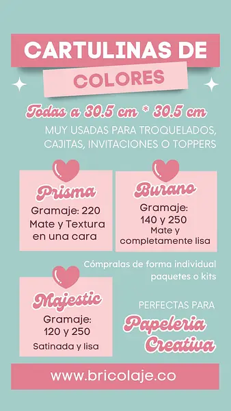 Cartulinas de colores