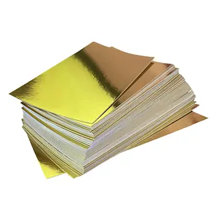 Mini Cartulina Dorada Espejo * 70 Unidades