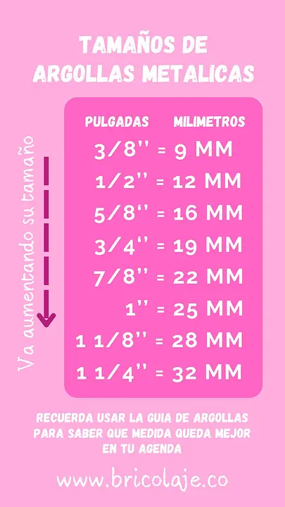 Medida en argollas metalicas paso 2:1