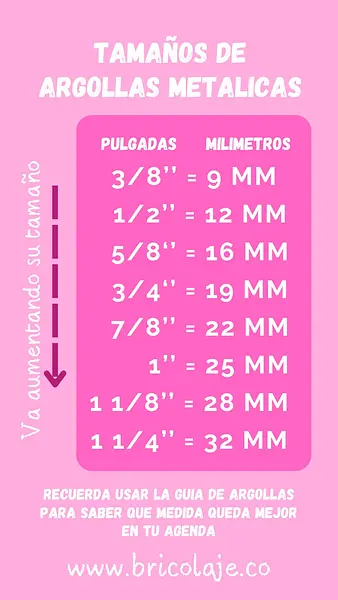Medida en argollas metalicas paso 2:1