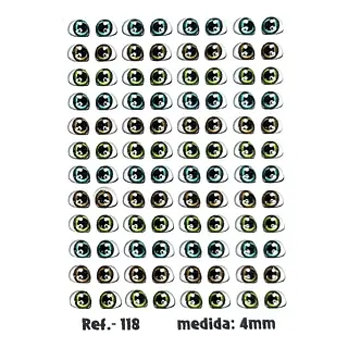 Ojitos Mini Corazon Resinados