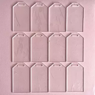 12 Acrilicos En Forma Tag