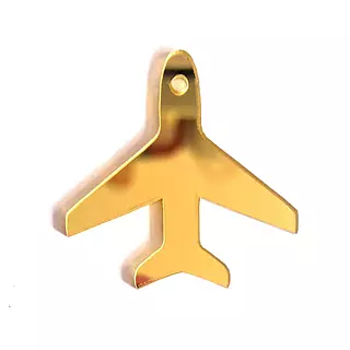 12 Dijes Avion Dorados