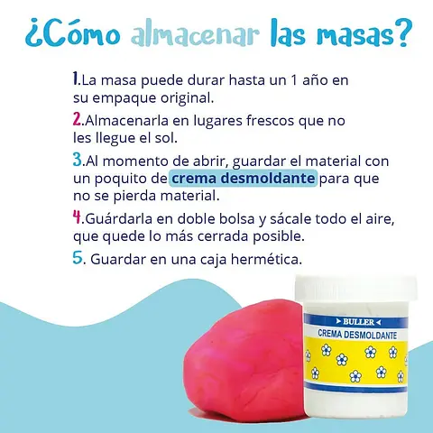 Como almacenar las masas de porcelanicron?