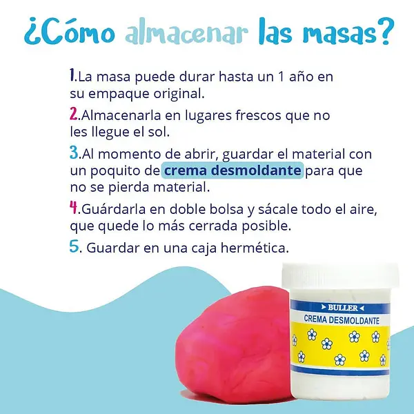 Como almacenar las masas de porcelanicron?