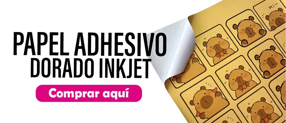 PAPEL DORADO ADHESIVO INKJET