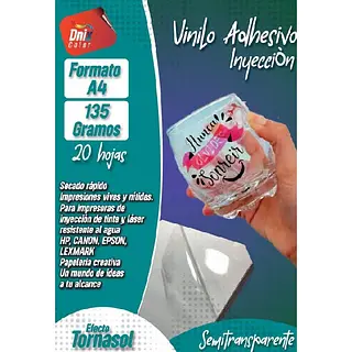 Vinilo Adhesivo Tornasol 135gr * 20 Hojas