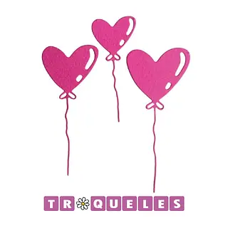 4243 Troquel Globos Corazon