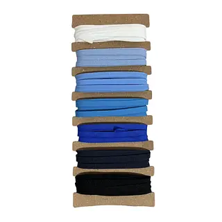 Kit#8 Elastico Colores Azules