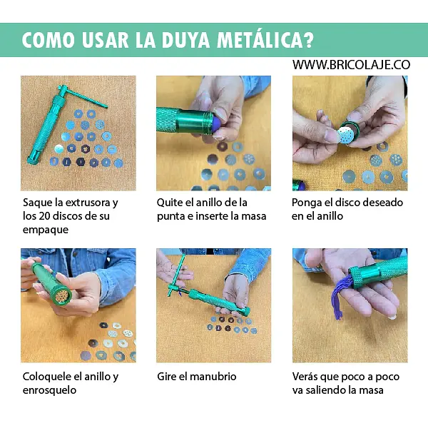Duya Metalica Verde * 21 Pz