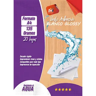 Vinilo Adhesivo Imprimible Inkjet * 20 Hojas