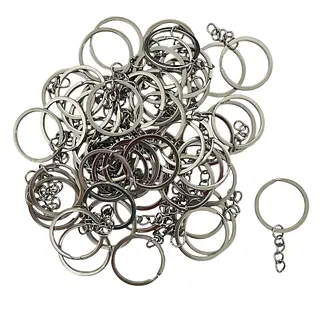 100 Herrajes Para Llavero Plateados