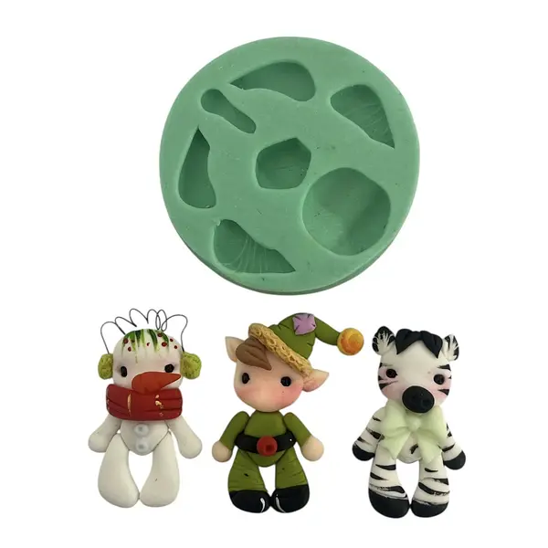 Molde Silicona Animalitos Navideños