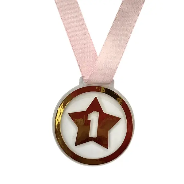 12 Acrilicos En Forma De Medalla
