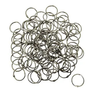 100 Argollas Abatibles Plateadas