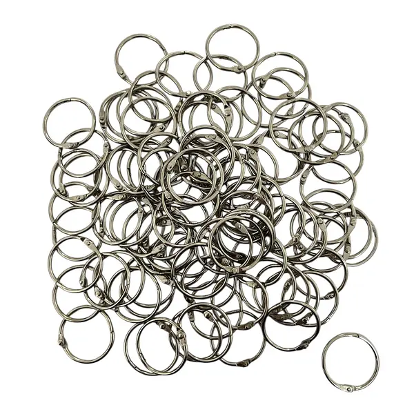 100 Argollas Abatibles Plateadas