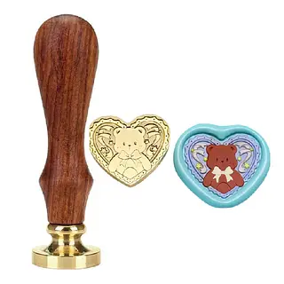 Sello Lacre Oso En Corazon