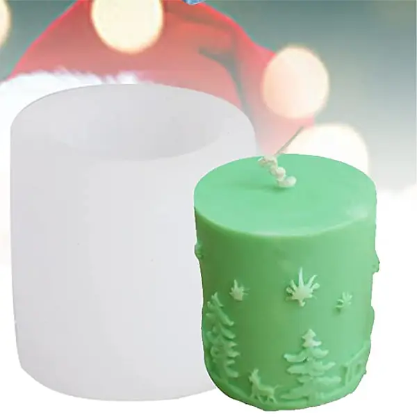 Molde Vela Cilindro Navidad