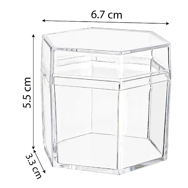 Cajita Hexagonal Transparente