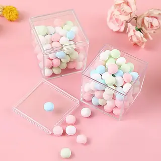 Cajita Cuadrada Transparente * Unidad