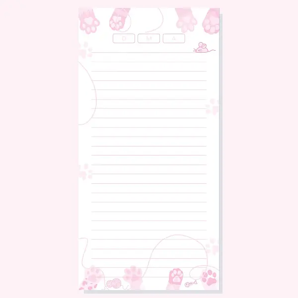 100 Hojas Para Agenda Paticas De Gatos