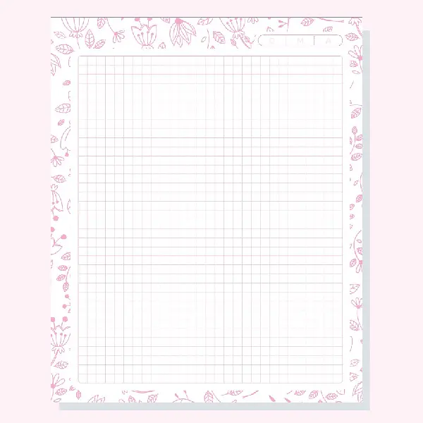 100 Hojas Para Agendas Flores Varias