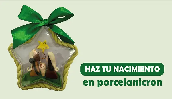 Taller nacimiento estrella en porcelanicron  (Virtual o Pres