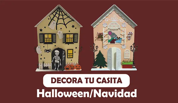 Taller Decora tu casita Halloween/Navidad