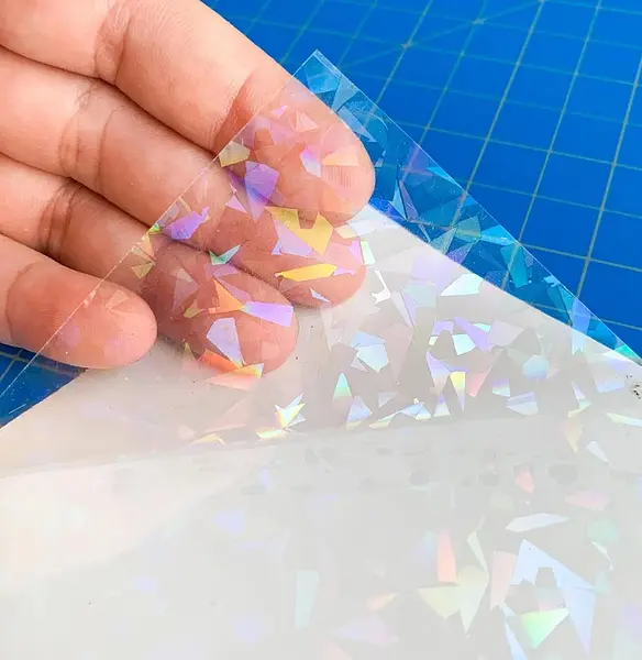 Vinilo Holografico Transparente Vidrio