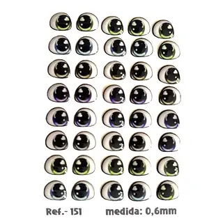 Ojitos Corazon Punto Raya Resinados