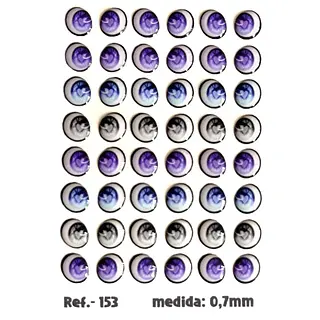 Ojitos Animes Ovalados Resinados