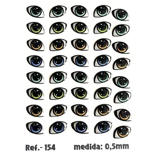 Ojitos Alargados Resinados