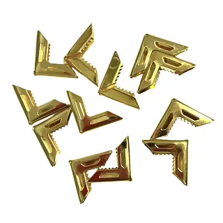 Esquineros Dorados Recto Con Perforaciones * 12 Pz