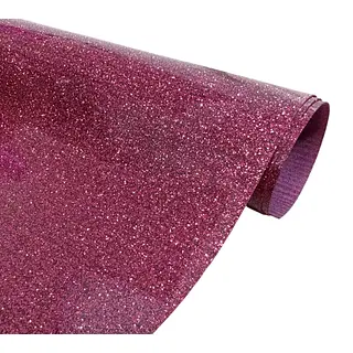 Vinilo Textil Pu Glitter Fucsia