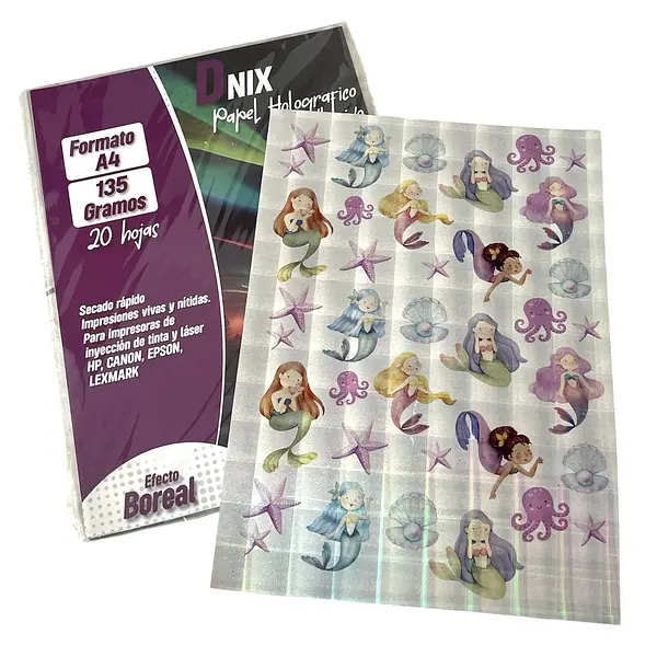 Papel Holográfico Adhesivo Boreal