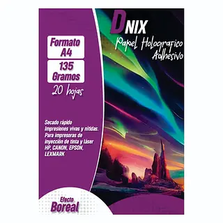 Papel Holográfico Adhesivo Boreal