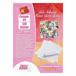 Vinilo Adhesivo Blanco Intenso Para Imprimir