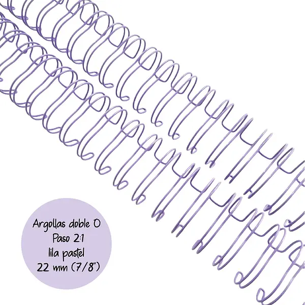 Argollas Para Cinch 7/8 Lila Pastel * 2 Pz