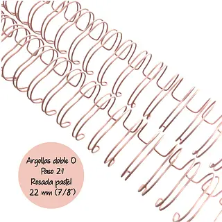 Argollas Para Cinch 7/8 Rosado Pastel * 2 Pz
