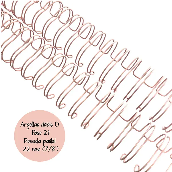 Argollas Para Cinch 7/8 Rosado Pastel * 2 Pz