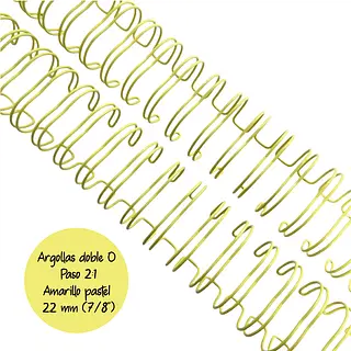 Argollas Para Cinch 7/8 Amarillo Pastel * 2 Pz